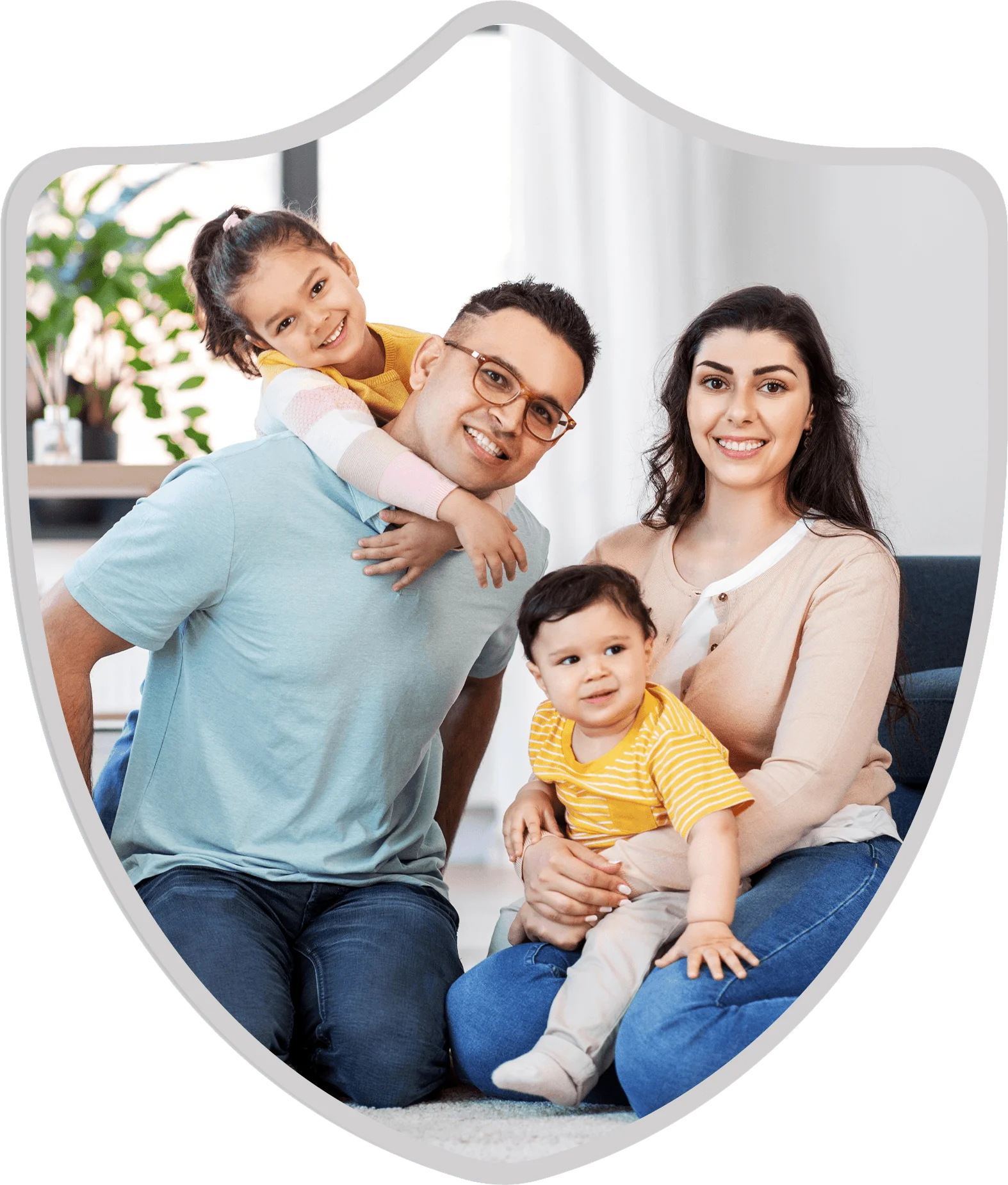 Family protected in a shield